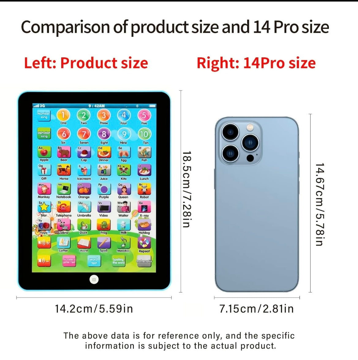 Learning tablet toy