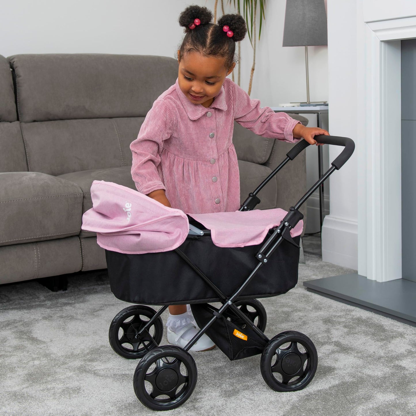 Joie Baby Dolls Pram - Pink & Black