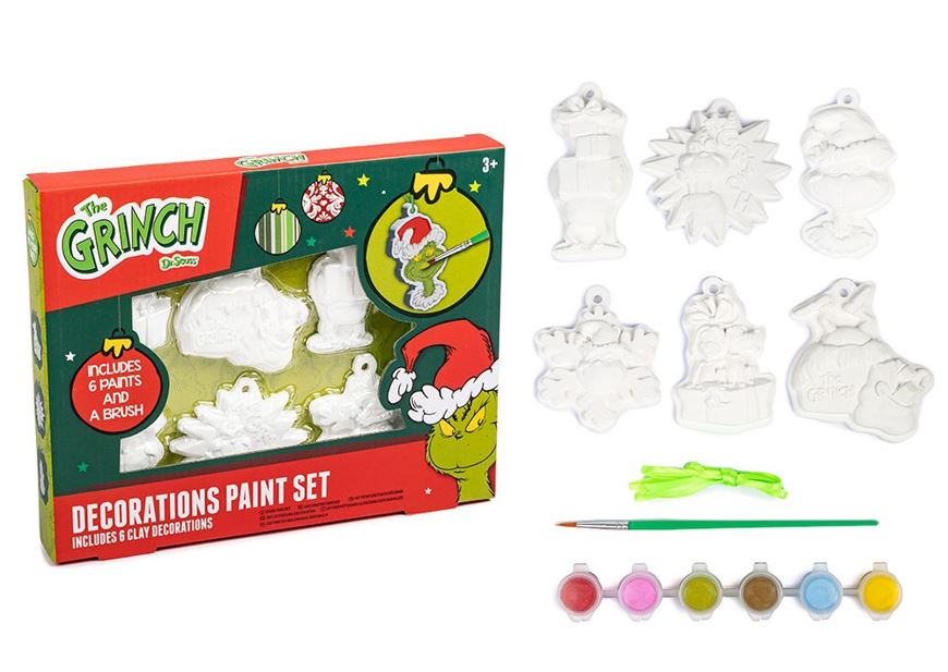 THE GRINCH DECORATIONS PAINT SET 6 PACK