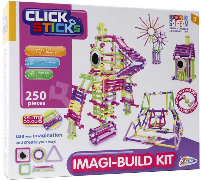 Click Sticks 250 Piece Glitter Set