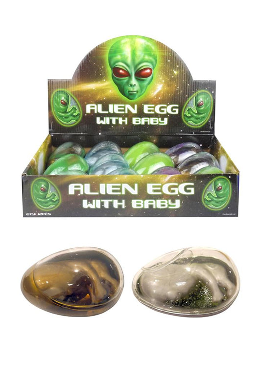 ALIEN EGG SLIME PUTTY WITH BABY ALIEN 8.5CM X 5.5CM