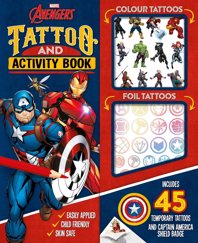 MARVEL AVENGERS TATTOO AND ACTIVITY BOOK