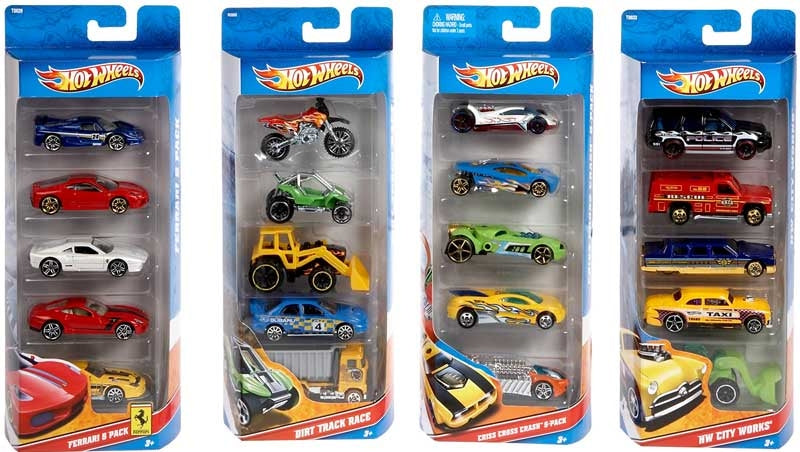 HOT WHEELS BASIC CAR 5 PACK ASSORTED