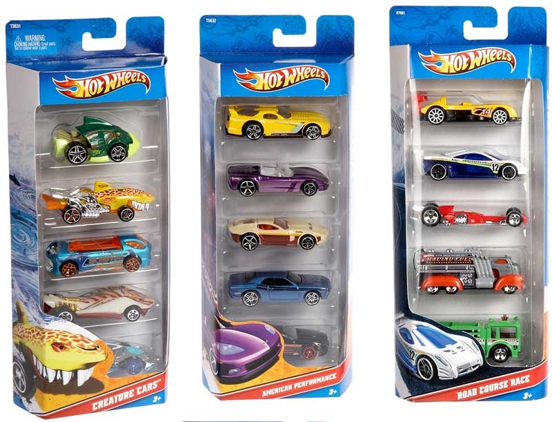 HOT WHEELS BASIC CAR 5 PACK ASSORTED