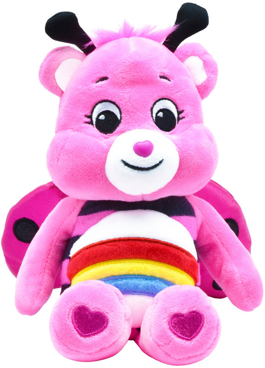 CARE BEARS 22CM BEAN PLUSH - LADY BUG CHEER BEAR