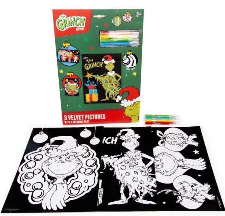 Grinch velvet art set