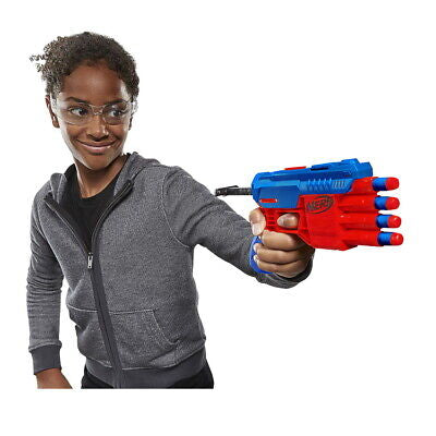 Nerf Red Blue Alpha Strike Fang QS-4 Blaster Gun New Kids Toy