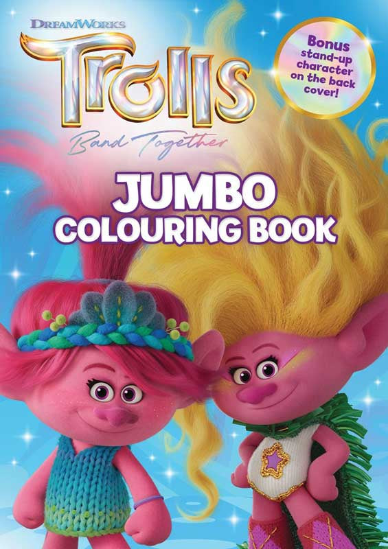 TROLLS 3 JUMBO COLOURING BOOK