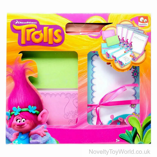 trolls letter writing & sticky notes licensed set