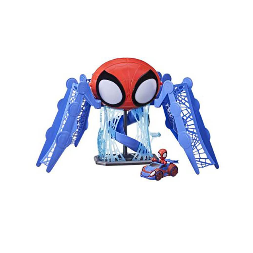 Marvel Spidey And His Amazing Friends Web-Quarters Playset Spidey And Vehicle