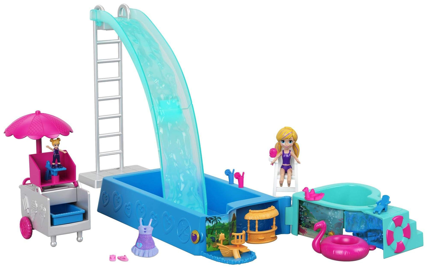 Polly Pocket Splashtastic Pool Surprise Playset FTP75