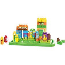 MEGA Bloks GDB51 Let's Build Sesame Street Buildable Playset In Large Storage Box