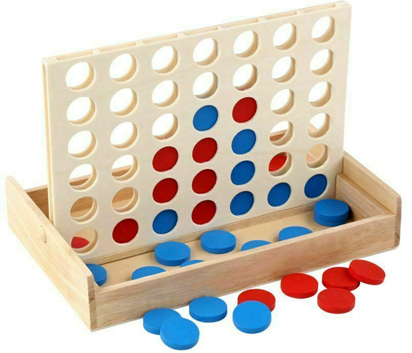 4 in a Row Traditional Wooden Game