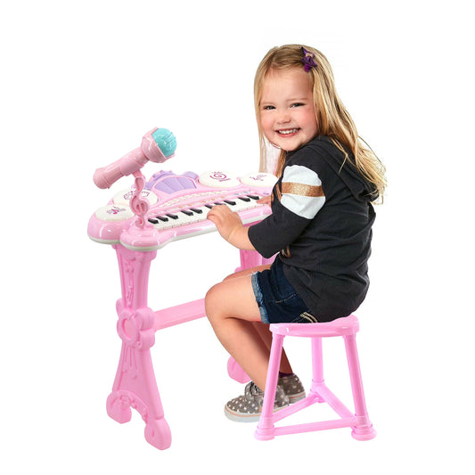 Electronic Keyboard Piano Playset with Lights