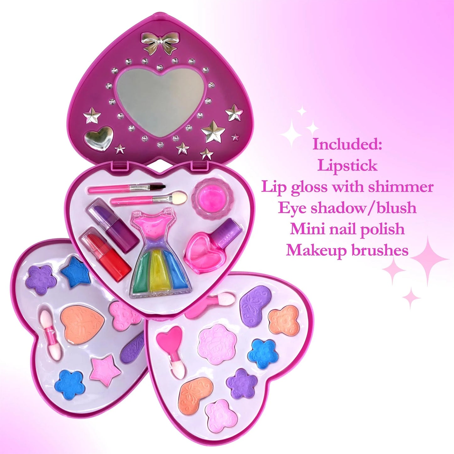 3 Tier Girls Make Up Play Set With Mirror