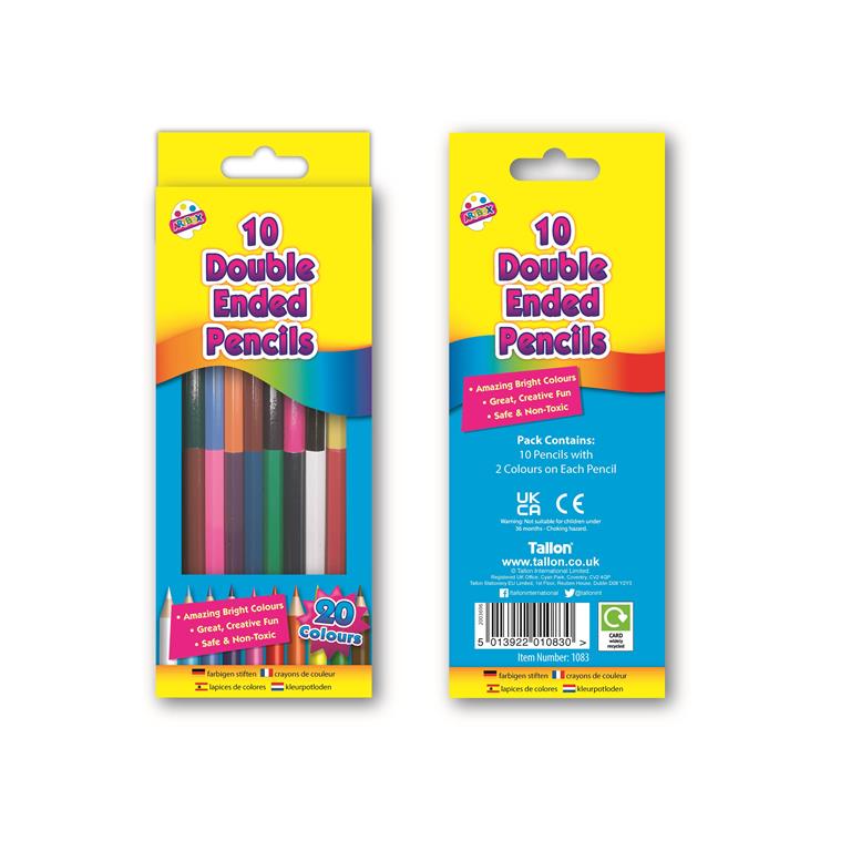 TALLON 10 DOUBLE ENDED COLOURING PENCILS